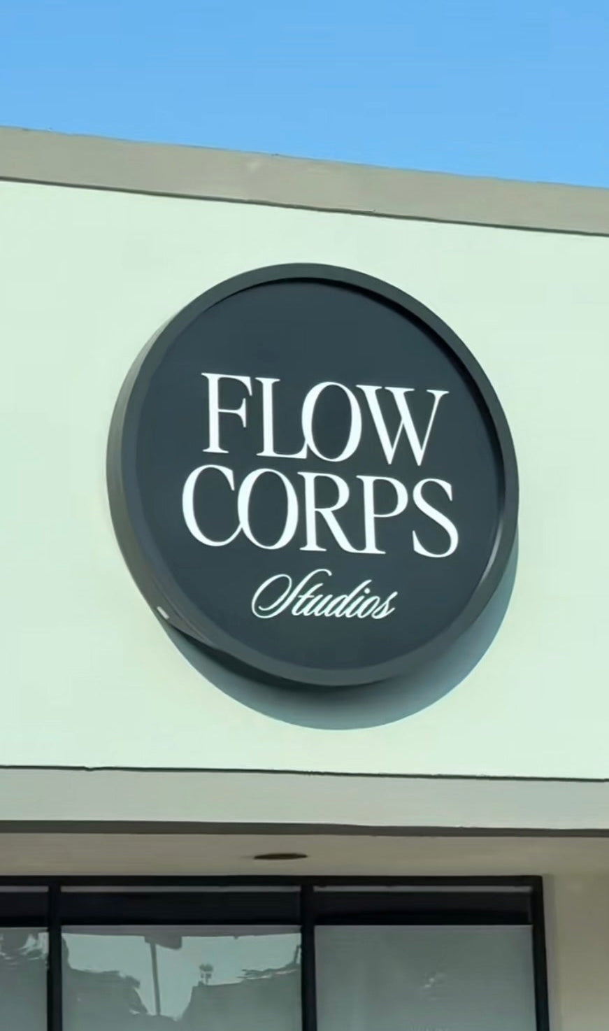 Exterior sign of FlowCorps Charlotte located at 108 S. Sharon Amity Rd, Ste A Charlotte, NC